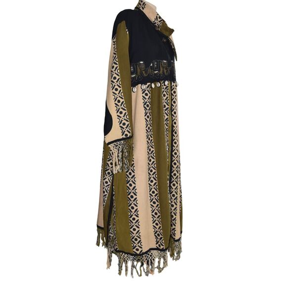 L’affaire Rayon Robe Jacket Indian Elephant Trim Boho Festival Kimono One Size - Picture 5 of 15